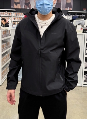 CK Calvin Klein 男士户外防风防水全身压胶硬壳冲锋衣夹克外套