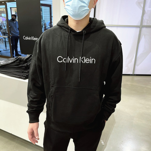 CK男士休闲潮流连帽套头卫衣
