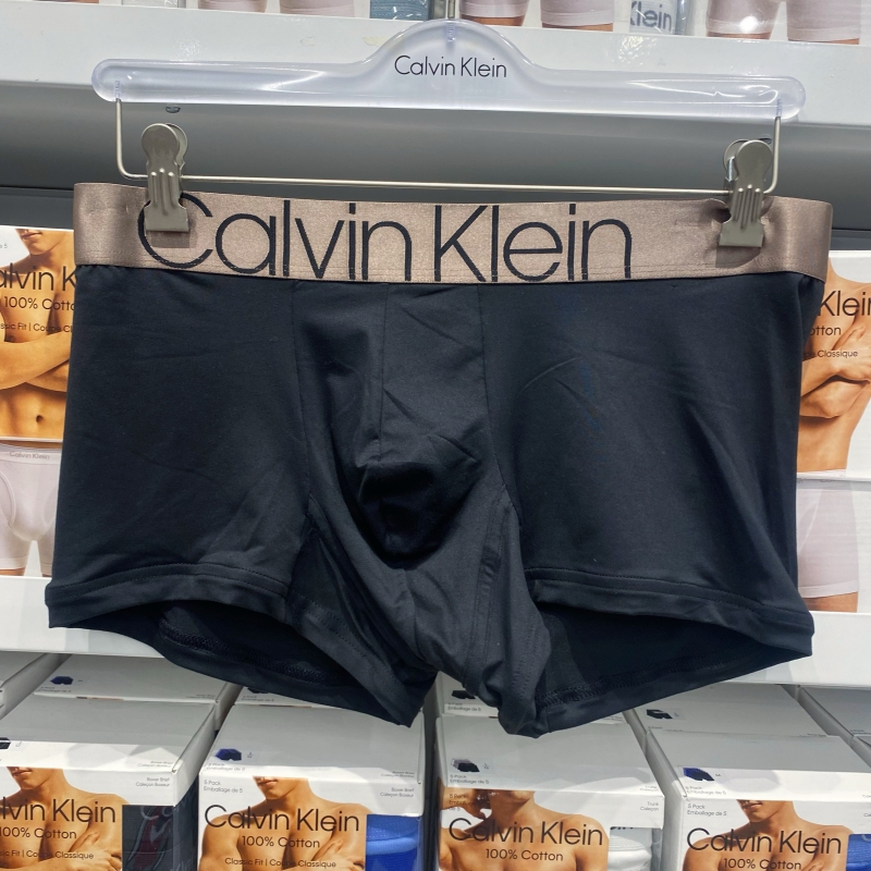 CK Calvin Klein男士字母LOGO速干透气舒适四角平角内裤 1条装-封面