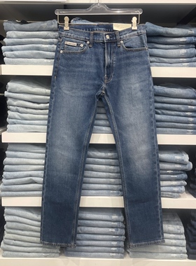 26春季CK/Calvin Klein男士休闲水洗修身直筒牛仔裤Slim Straight