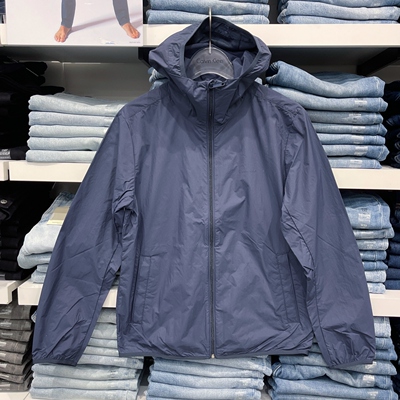 CK男士休闲百搭连帽防水夹克外套