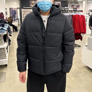 2025冬季新款CK Calvin Klein 男士休闲加厚保暖防水连帽棉衣外套