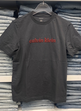 26夏季新款CK Calvin Klein男士休闲立体发泡LOGO纯棉圆领短袖T恤