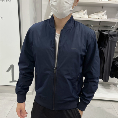 CK男士商务休闲棒球领夹克外套