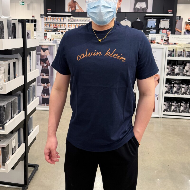 2025夏季新款CK Calvin Klein 男士简约百搭刺绣LOGO纯棉短袖T恤