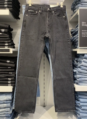 CK/Calvin Klein 男士春季新款水洗深灰色合体直筒牛仔裤长裤SLIM