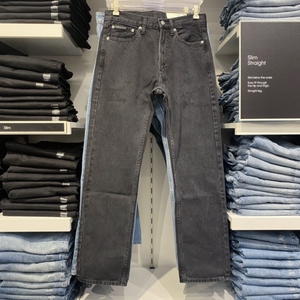 CK/Calvin Klein 男士秋冬新款水洗深灰色合体直筒牛仔裤长裤SLIM