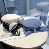 日系学院风甜美可爱贝雷帽子女春夏季 复古学生水手帽逛街画家帽潮