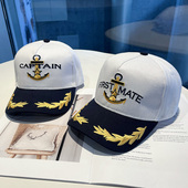 潮流加大加宽显脸小鸭舌帽潮 船锚刺绣棒球帽子女韩版 2025新款 时尚