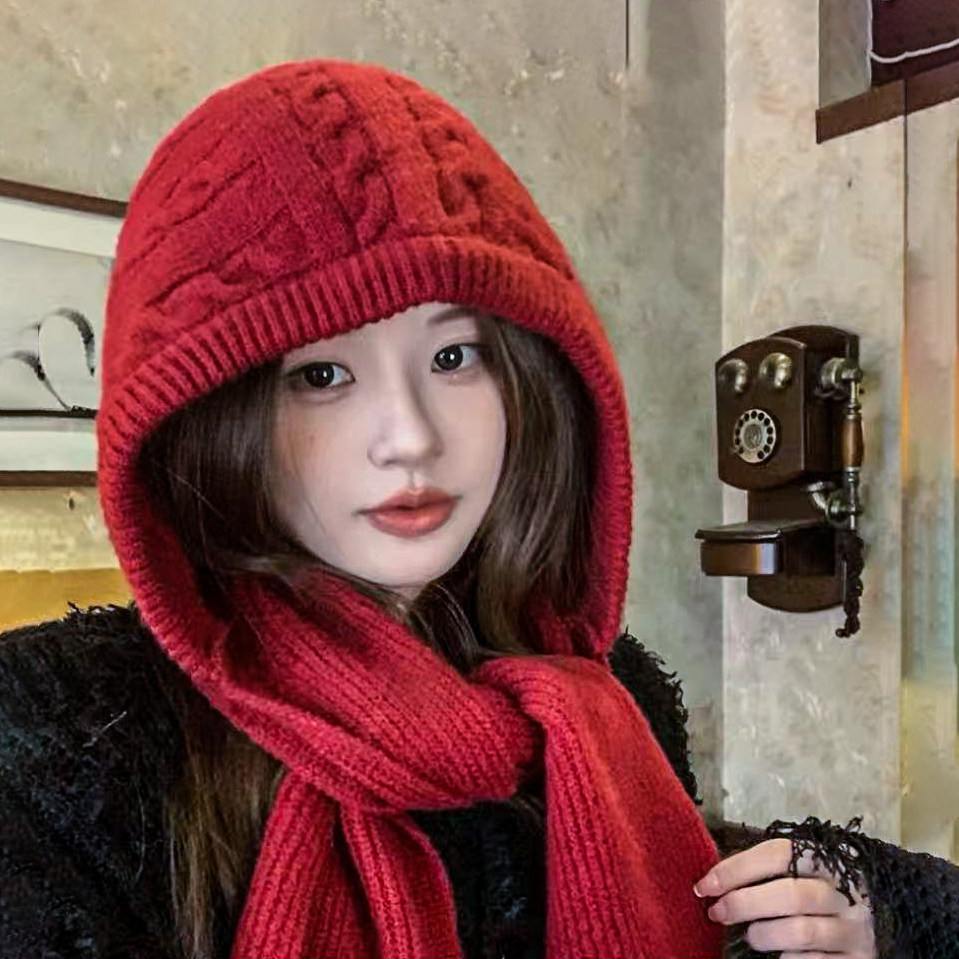 冬季女巴拉克拉法帽围巾一体保暖