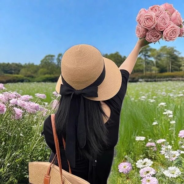 法式丝带蝴蝶结草帽女夏季大檐防紫外线防晒遮阳帽编织沙滩太阳帽,服饰配件/皮带/帽子/围巾,帽子,淘宝优惠券,粉丝福利购,淘宝优惠卷