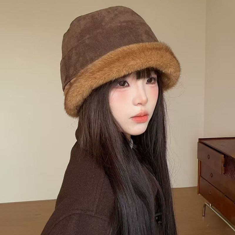 麂皮绒加厚护耳一帽多戴保暖防寒