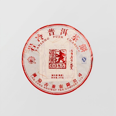 澜沧古茶2012年0085普洱茶熟茶饼 景迈古树纯料春茶茶叶357g/饼
