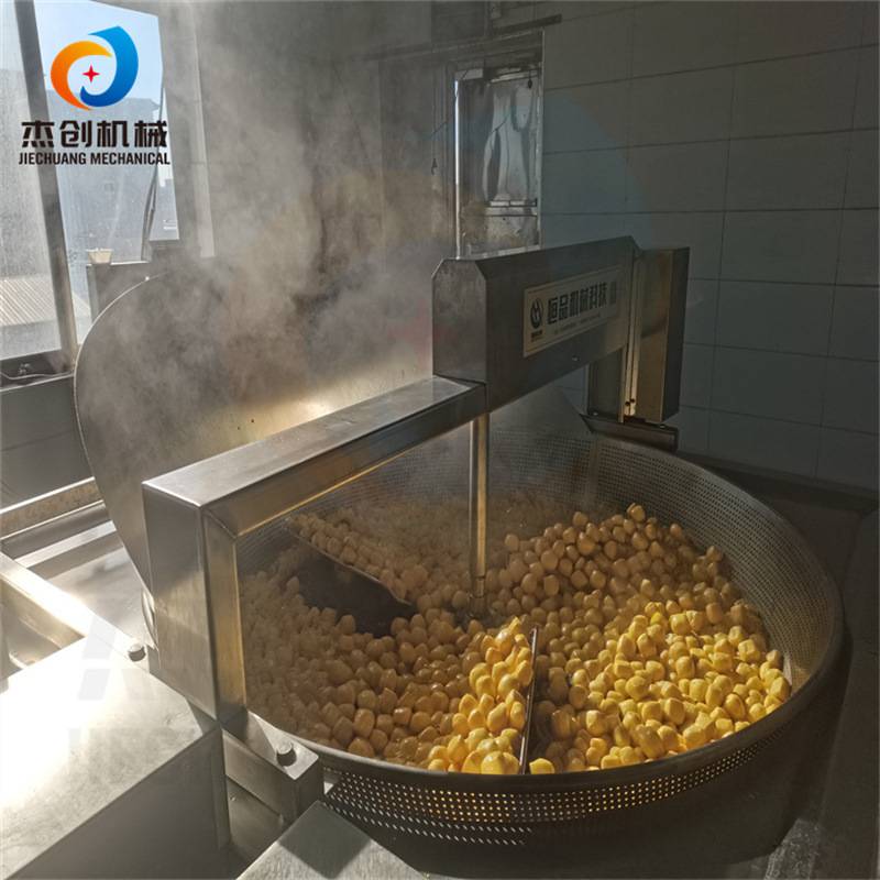 厂家直供油豆腐油炸机 自动上料出料油炸设备 脆皮豆腐油炸机器