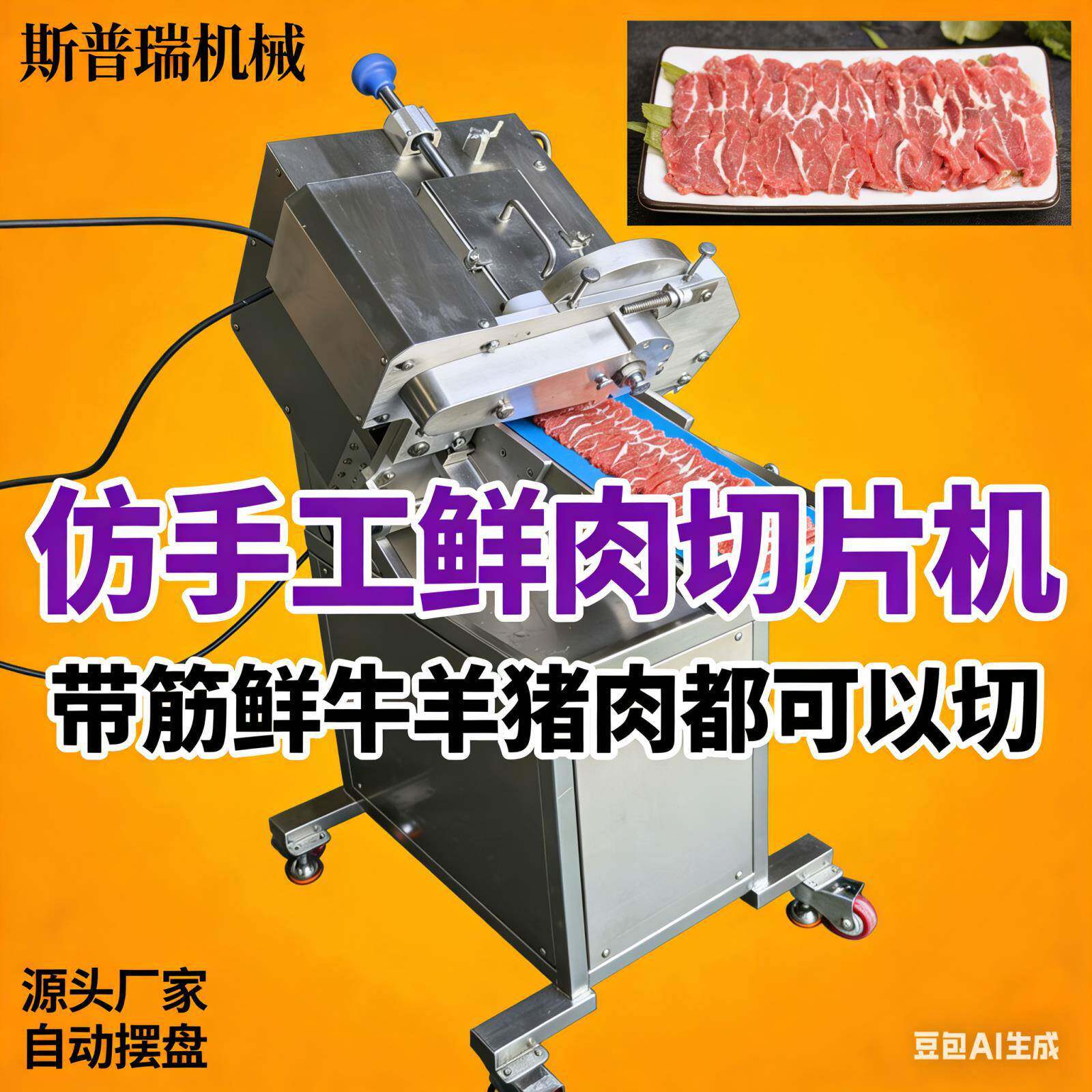老北京鲜肉火锅切片机商用潮汕切片全自动手工北京牛羊牛羊肉自动