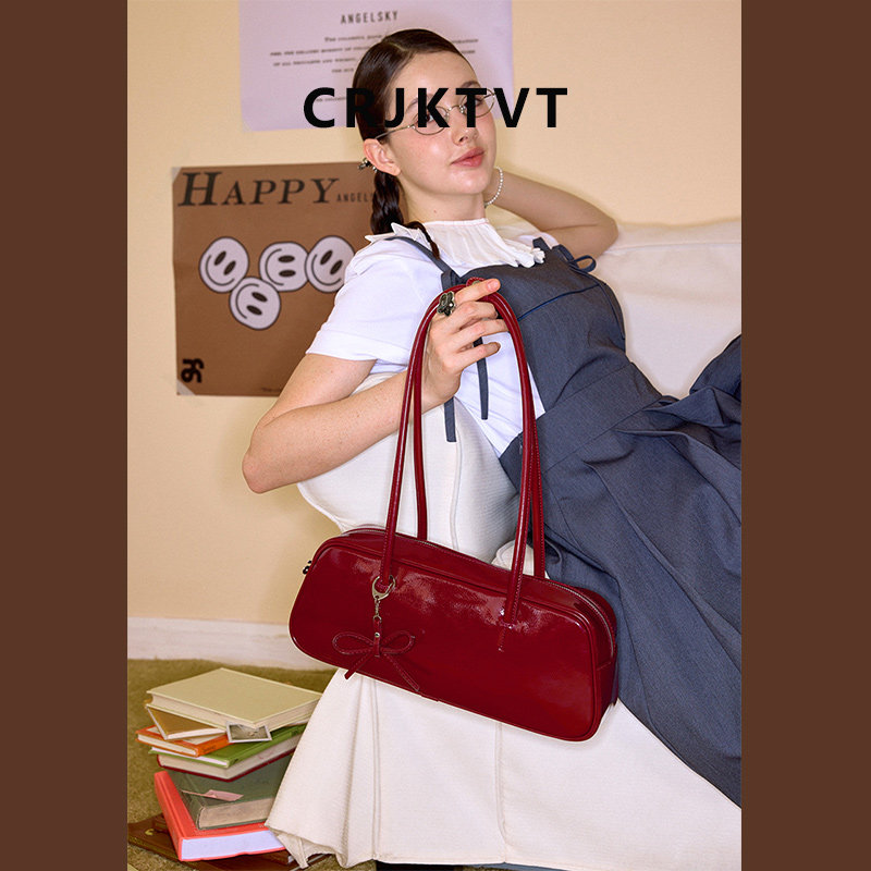 CRJKTVT波士顿包红色结婚婚包