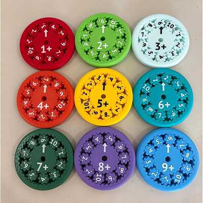 网红玩具数字陀螺指尖玩具Math Fact Fidget Spinners科教工具学