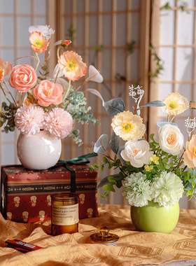 假花仿真花摆设干花花束客厅摆件花艺家居装饰品高档餐桌摆花插花