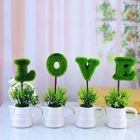 Mô phỏng hoa tình yêu bonsai mini chậu trang trí sân vườn đổ hoa giả nhà phòng khách TV tủ trưng bày - TV tivi tcl 50 inch
