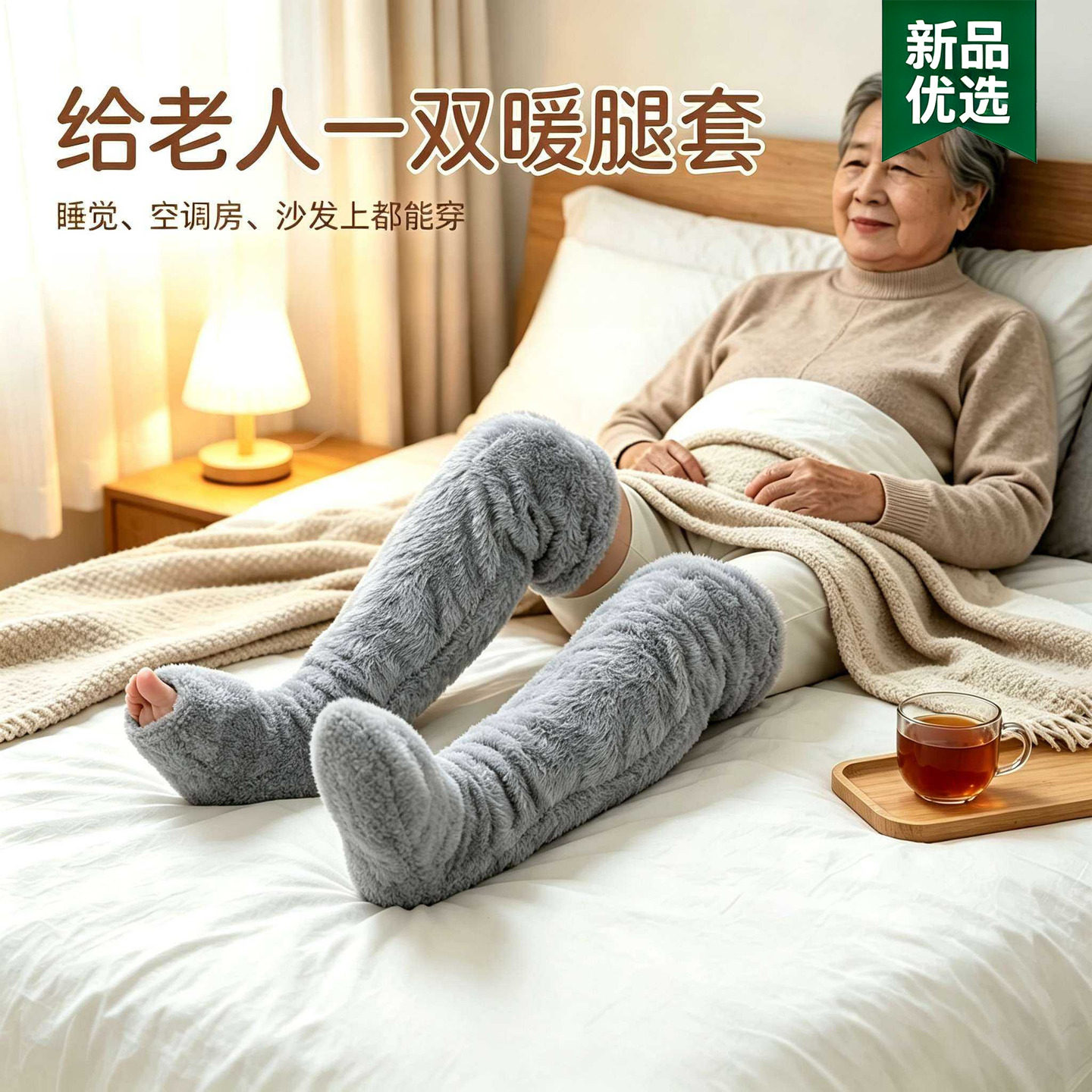 冬季加长护腿护膝盖办公室保暖老寒腿漆关节防寒老人专用骑车骑行