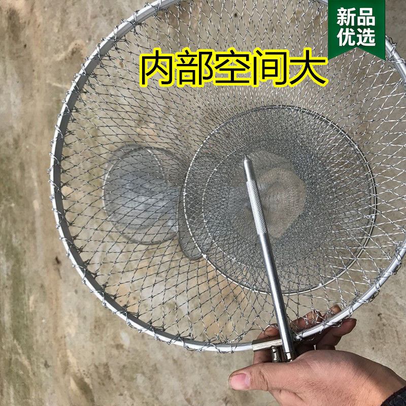 大物鱼护超大特大号50大口径渔户大力马线手工黑坑防挂不锈钢圈
