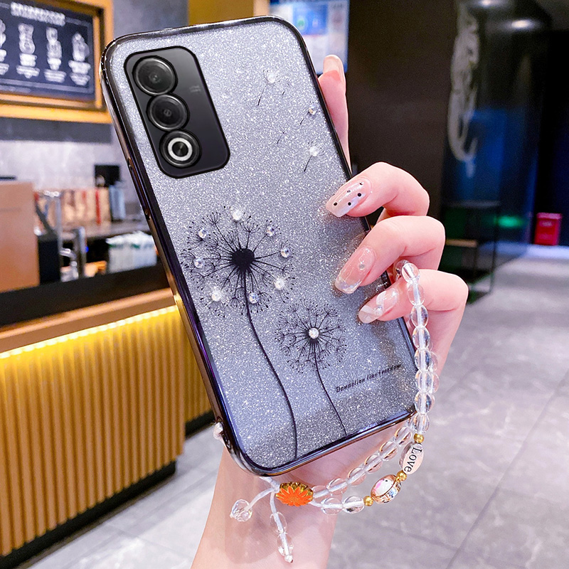 适用oppoA3活力版手机壳透明oppo保护A3套5G镜头全包防摔PKD110蒲公英opa外壳0pp0轻奢时尚oppopkd女手链水钻