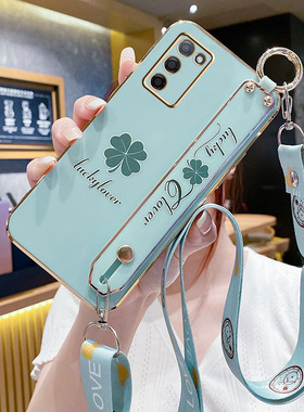 适用oppoA55手机壳oppo保护A55S硅胶全包防摔A56软壳5G女腕带opopa新款pemm00斜挎挂绳5g小清新A55S高颜值潮