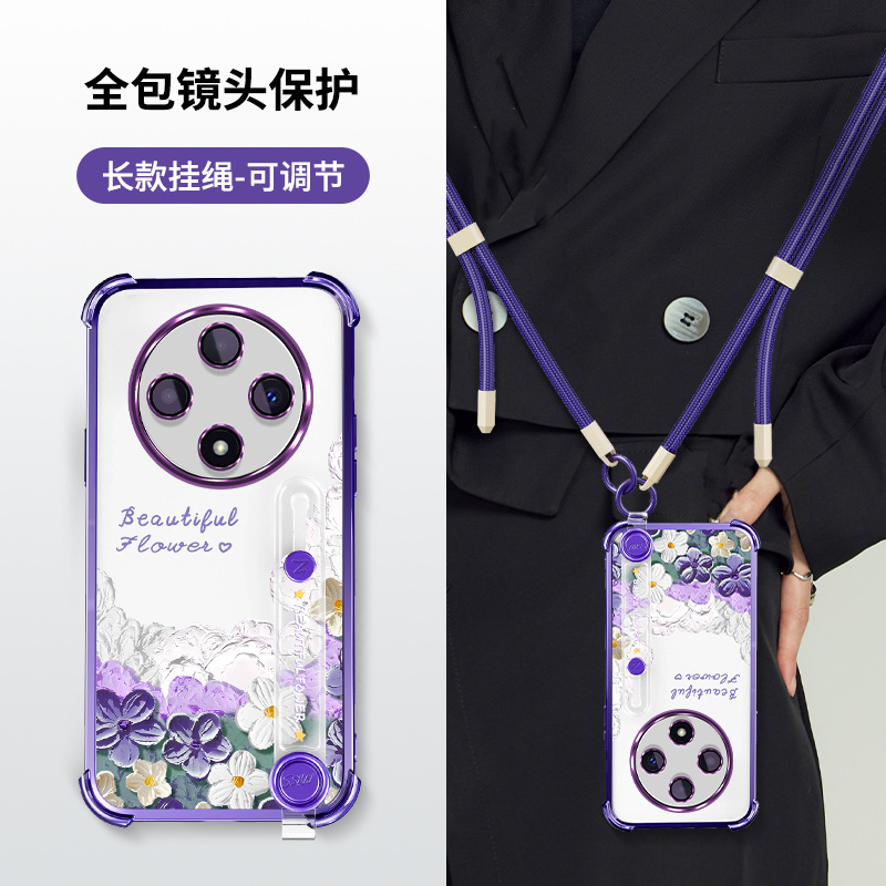 适用oppoA3手机壳oppo保护A3硅胶套透明5G镜头全包气囊防摔PKA110腕带可背挂绳opa软oppa女35g新款0pp0高级感