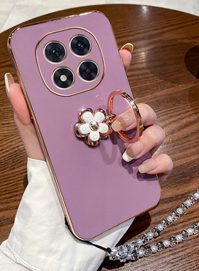 适用红米note14pro十手机壳小米redminote14por保护硅胶套5g镜头全包防摔带花朵支架软redmi女加145g手链时尚