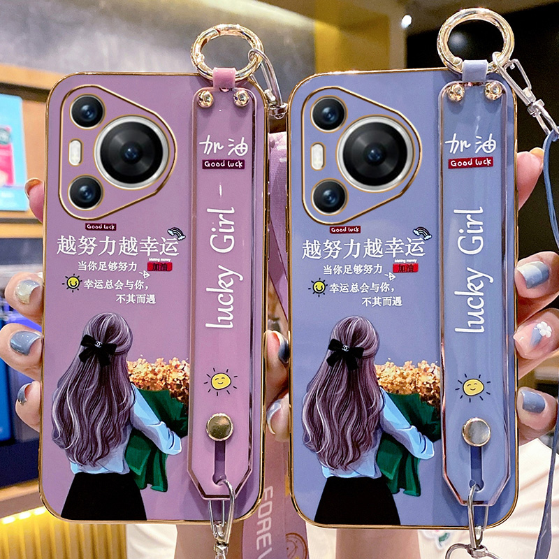 华为pura70捧花女孩腕带