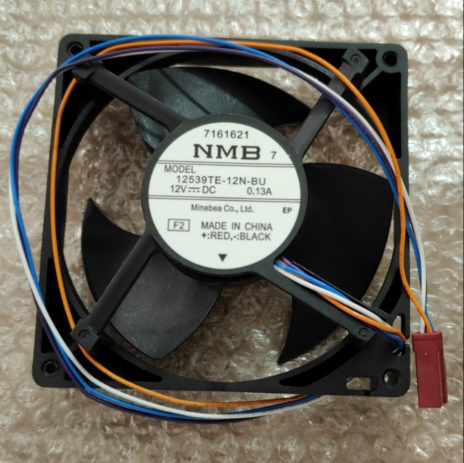 NMB 12V防水12539TE-12N-BU 0.13A 超静音风扇冰箱冷藏冷风机12.5
