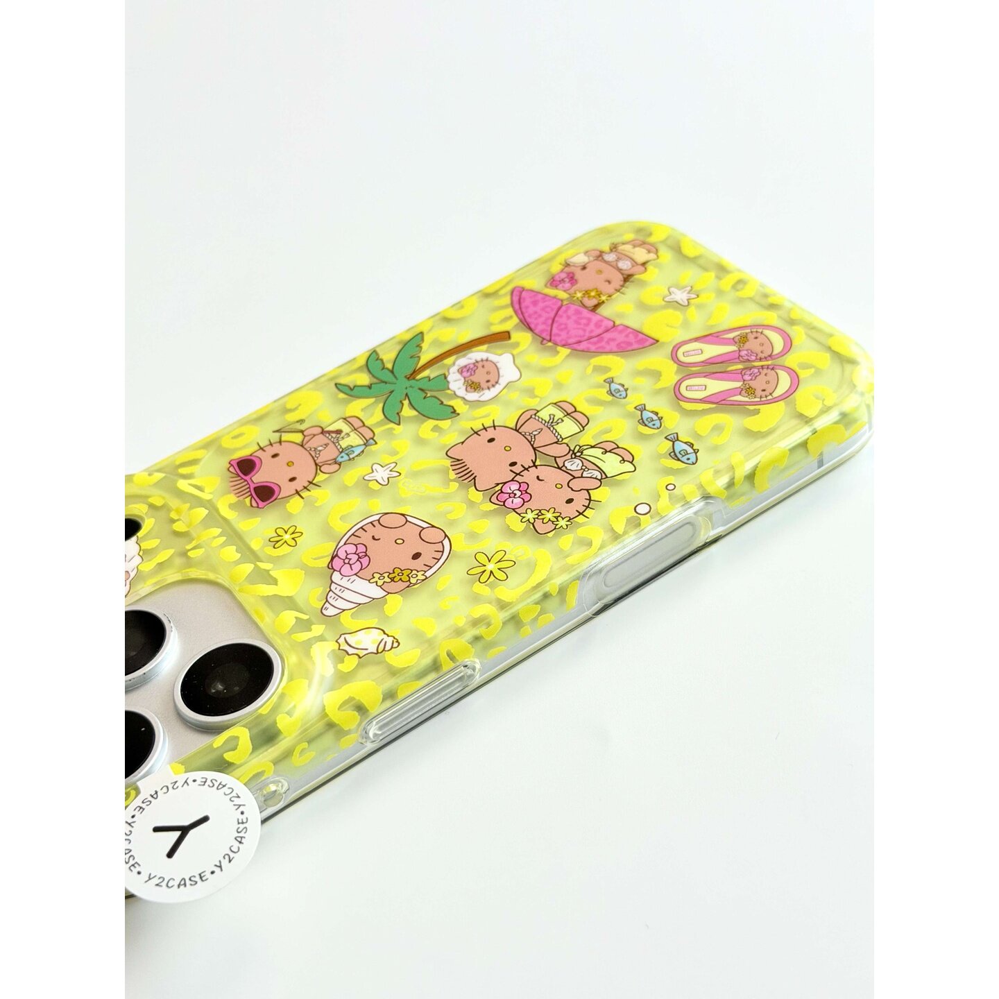 【精选优品】磨砂•可爱夏日菠萝风豹纹KittyIMD双层手机壳适用于iPhone17promax