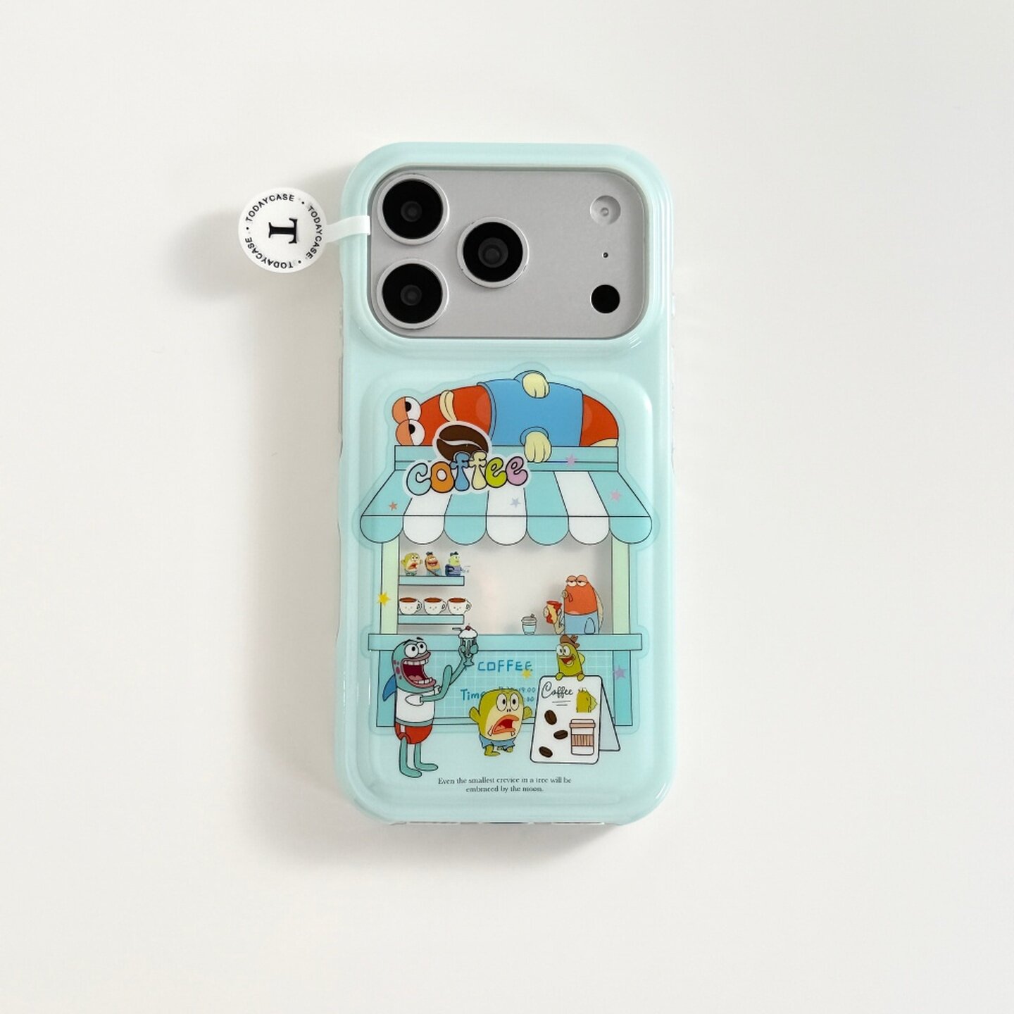 【精选优品】薄荷绿比奇堡咖啡屋适用苹果17promax双层iphone16防摔15手机硬壳