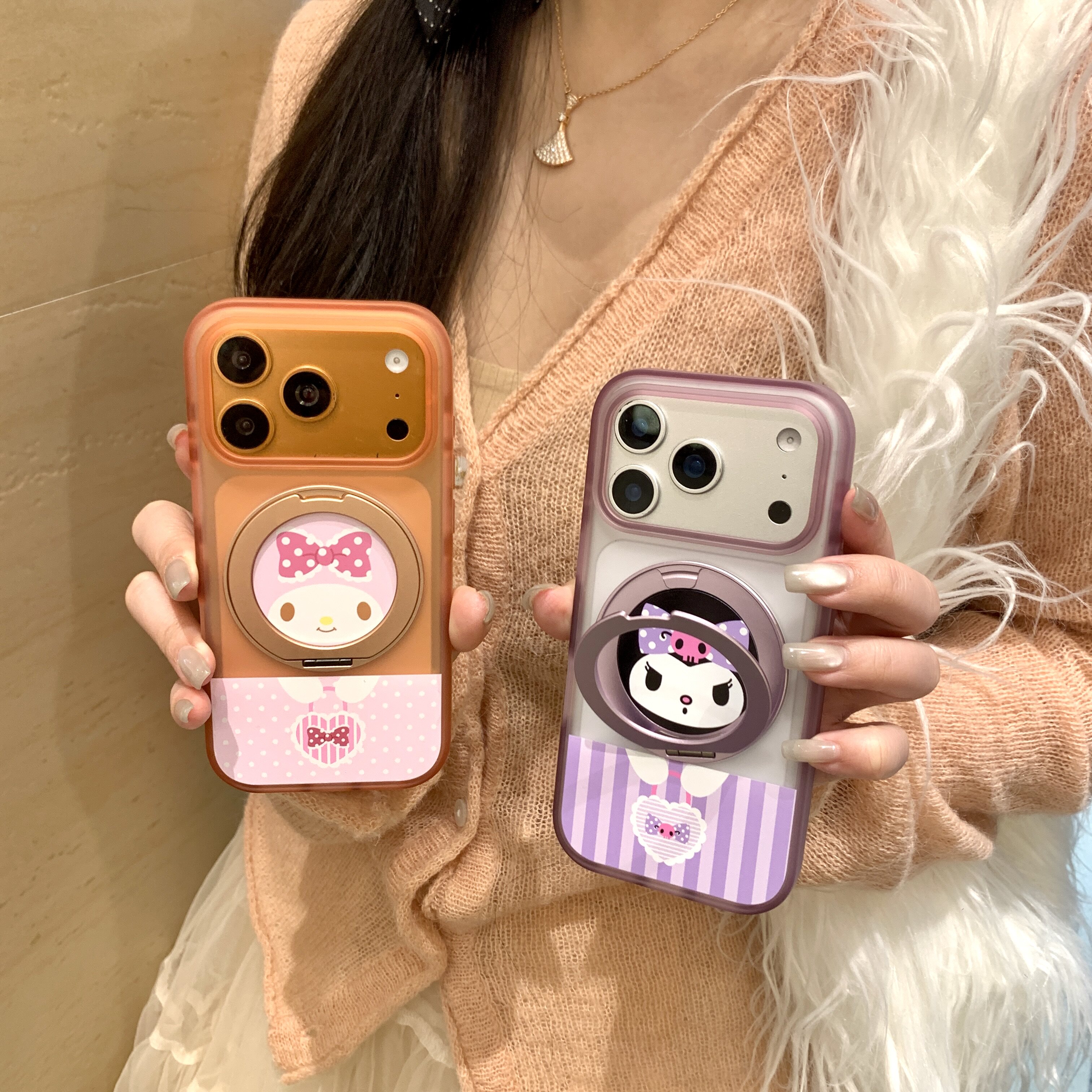 360肤感库洛米美乐蒂ins风苹果彩绘保护壳TPUiPhone15环保材料