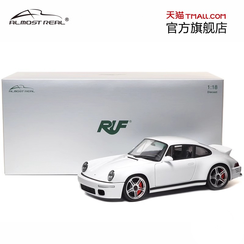 RUF SCR  2018款 白色 1:18合金全开车模 Almost Real 汽车模型