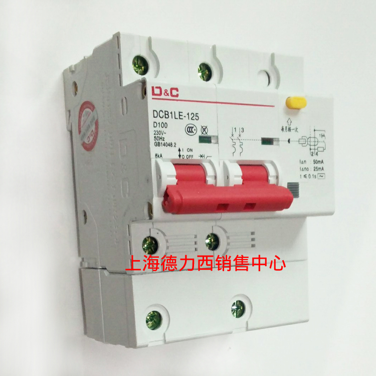 DCB1LE家用100a漏电保护开关大功率电闸刀220V两相触电漏宝125A安
