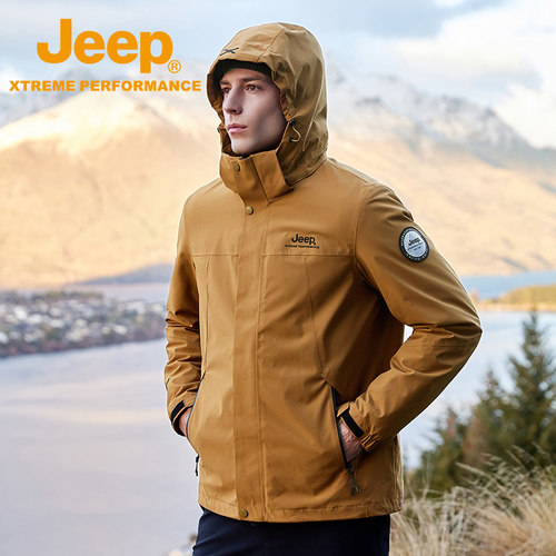 JEEP冲锋衣外套男防风防水登山服