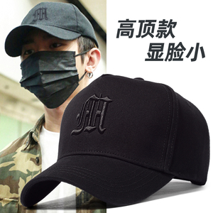 男士高顶帽子新款时尚大头围显瘦棒球帽男秋季韩版潮牌大号鸭舌帽