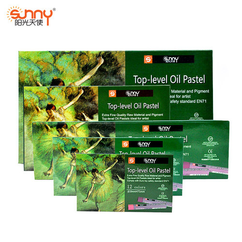 阳光天使粉彩24色蜡笔盒装油画棒