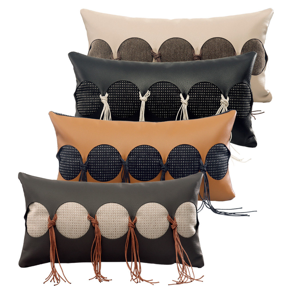 镂空系列高端仿皮腰枕套客厅轻奢沙发酒店会所样板间软装民宿靠垫,居家布艺,靠垫/抱枕,淘宝优惠券,粉丝福利购,淘宝优惠卷