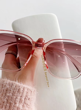 粉色太阳镜女高级感海边防晒显脸小防紫外线网红同款遮阳墨镜时尚