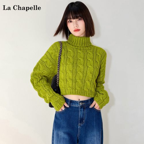 拉夏贝尔时尚百搭气质毛衣上衣