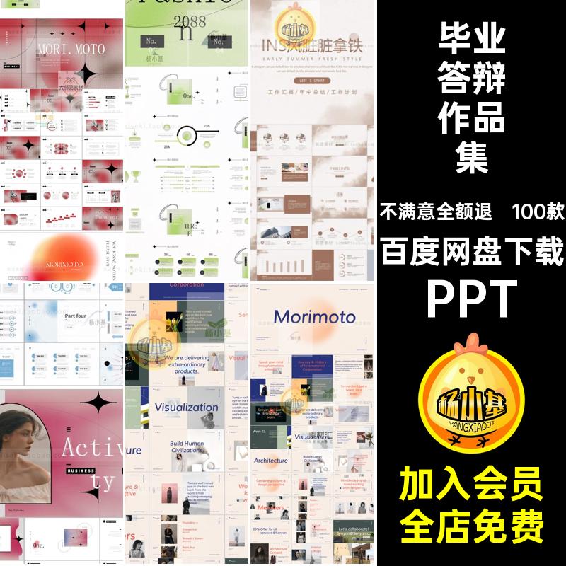 极简高级艺术毕业答辩作品集工作总结汇报活动策划简约PPT模板