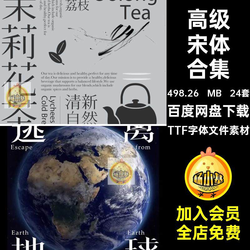 中式宋体合集TTF字体文件素材高级古风安装包24套PSAI气质文艺,商务/设计服务,设计素材/源文件,淘宝优惠券,粉丝福利购,淘宝优惠卷