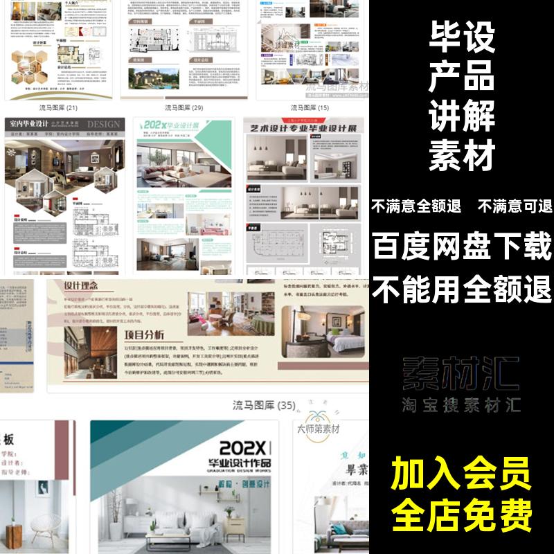 室内产品讲解素材PS毕设工业设计海报建筑装修PSD排版模板产品