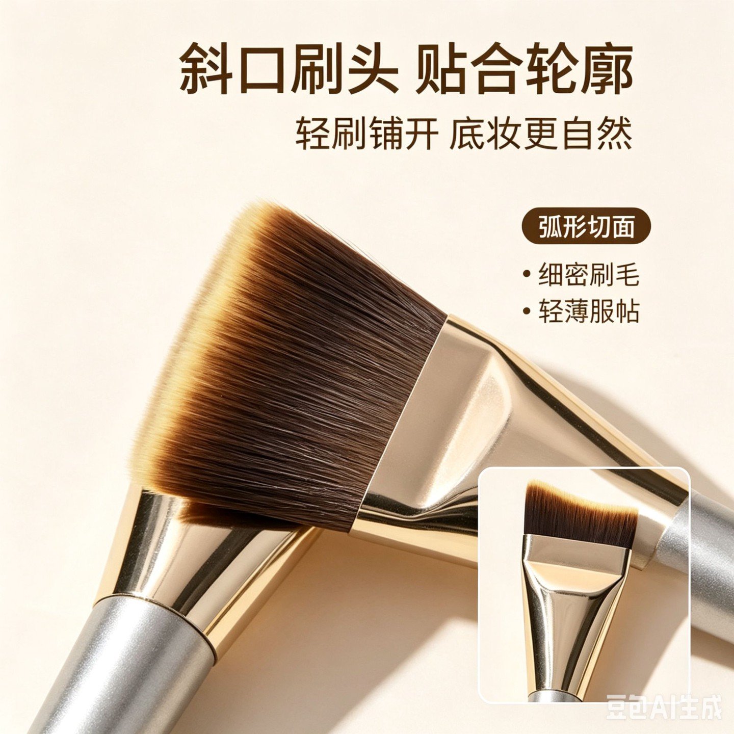 无痕不吃粉鱼尾粉底刷