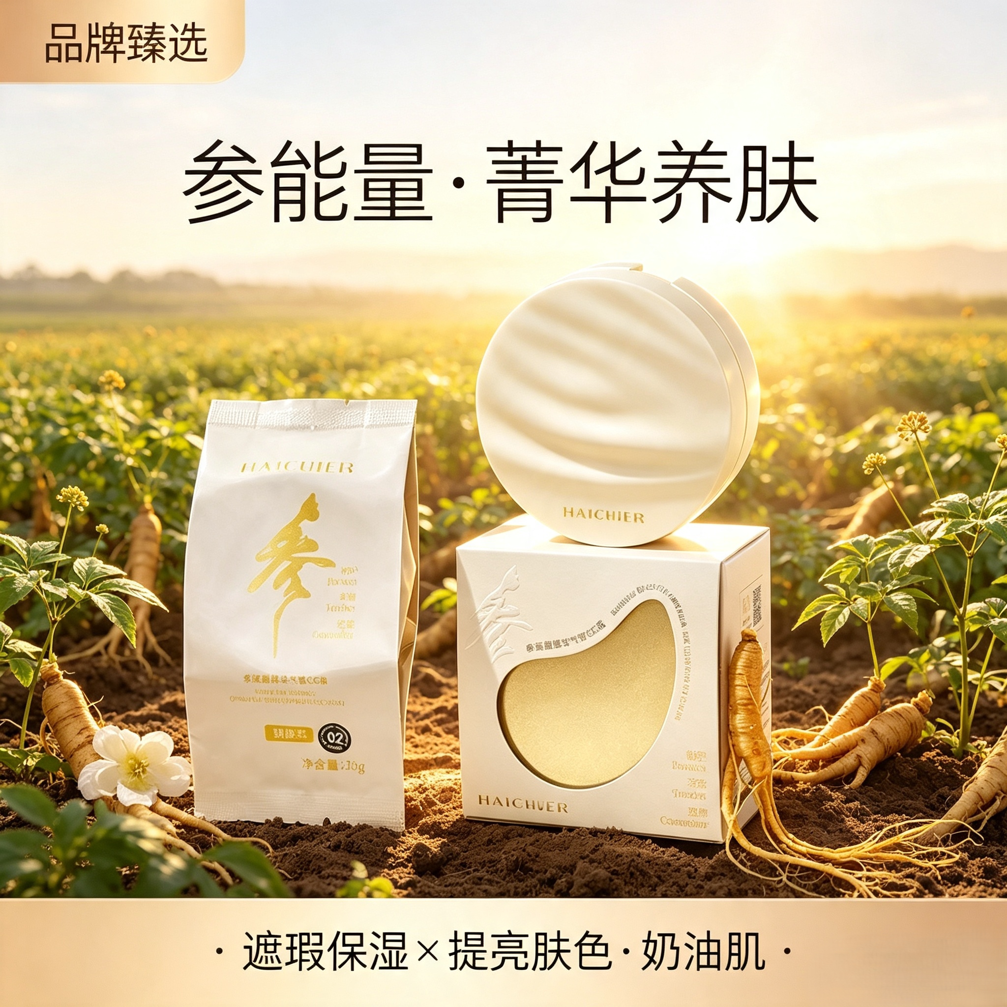 海萃尔气垫CC霜轻薄提亮奶油肌