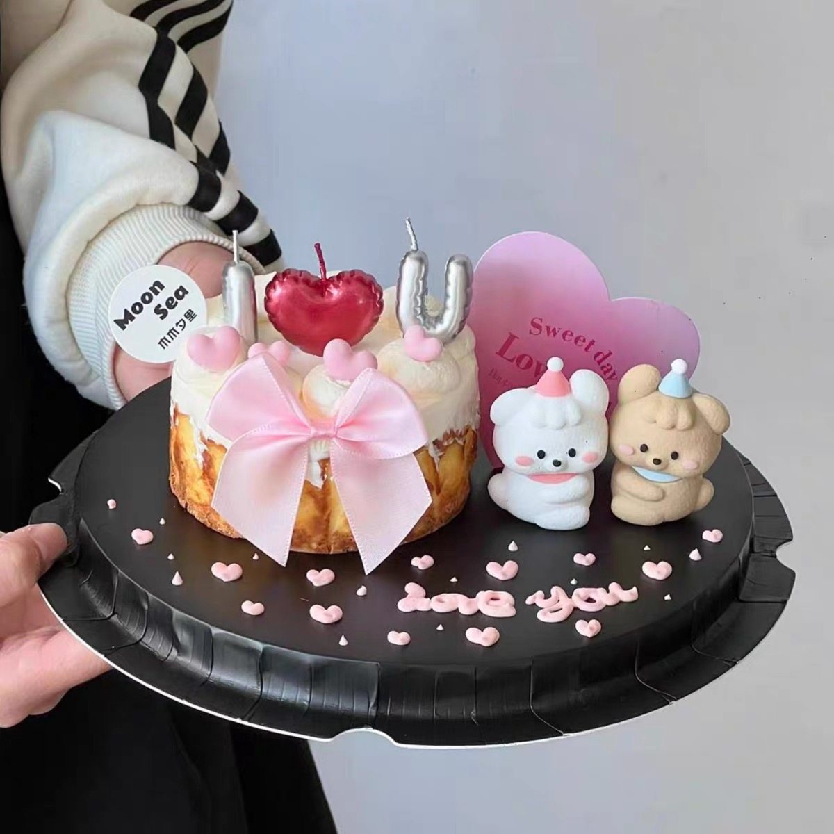 2.14情人节卡通修狗蛋糕装饰摆件爱心蜡烛love卡片情侣告白装饰,节庆用品/礼品,蛋糕/烘焙装饰用品,淘宝优惠券,粉丝福利购,淘宝优惠卷