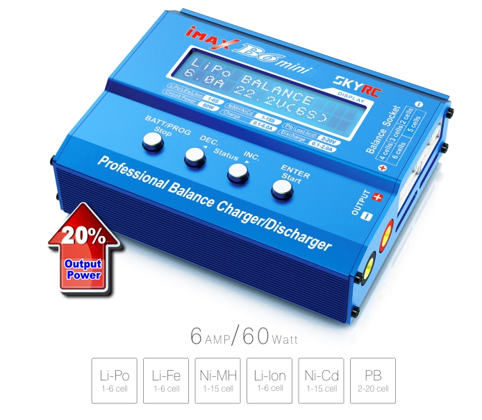 Mini 迷你B6充电器 平衡充 锂电充电器SKYRC正版B6智能平衡充电器
