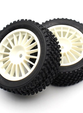 SNRC 160740-WH 配件 1/10 拉力车前轮胎组-75*26mm 拉力车轮胎